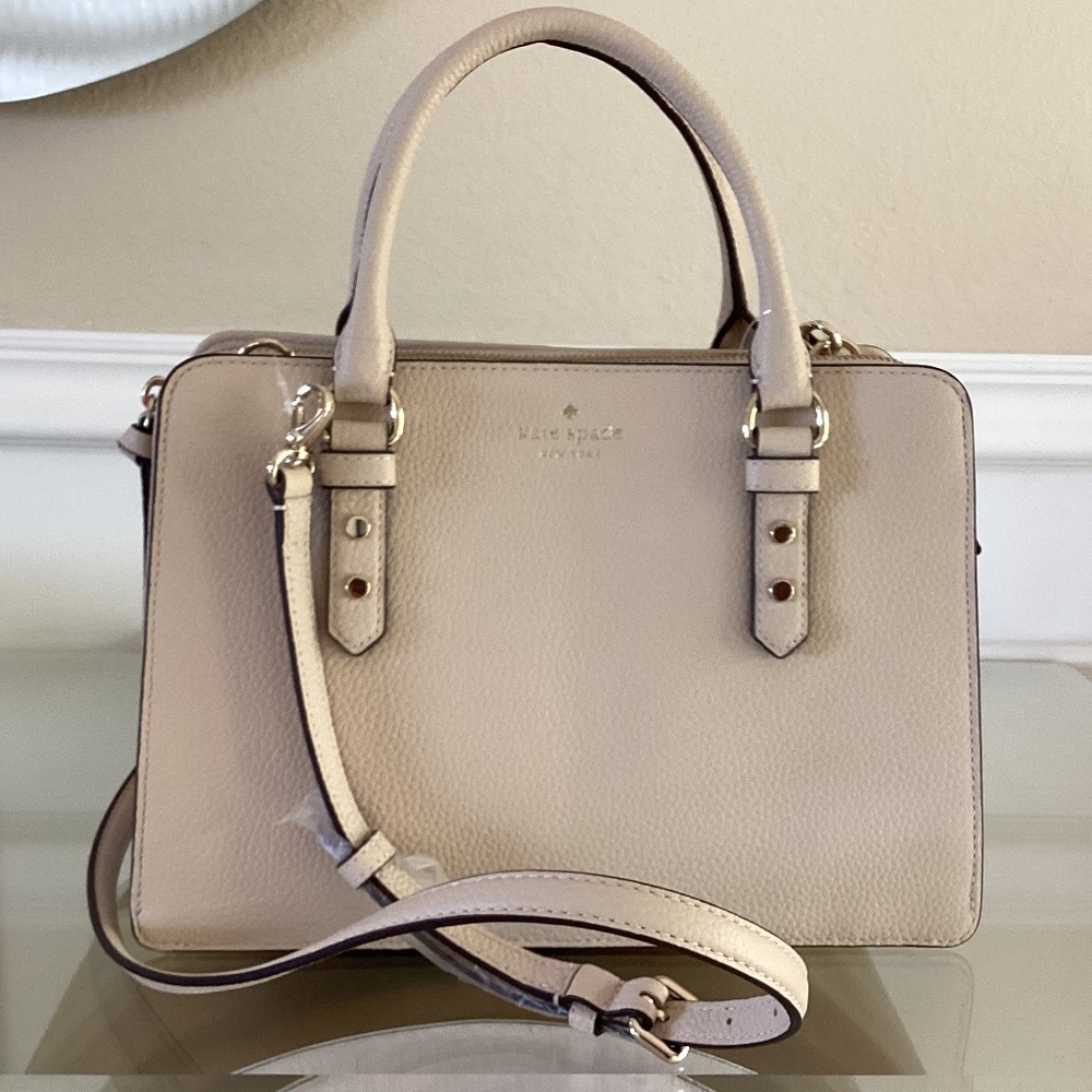 Kate Spade NY Mulberry Street Lise Satchel Crossbody Purse Bag Pebbled Leather - Picture 4 of 16